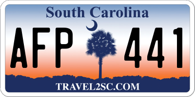 SC license plate AFP441