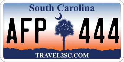 SC license plate AFP444