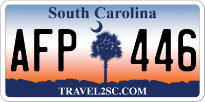 SC license plate AFP446
