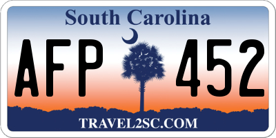 SC license plate AFP452
