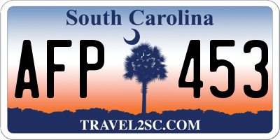 SC license plate AFP453