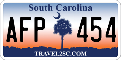 SC license plate AFP454