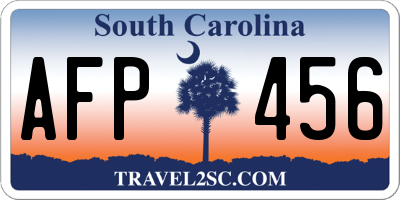 SC license plate AFP456