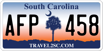 SC license plate AFP458