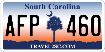 SC license plate AFP460