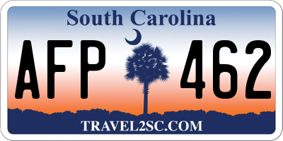 SC license plate AFP462