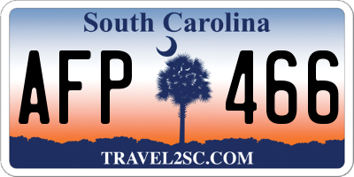 SC license plate AFP466