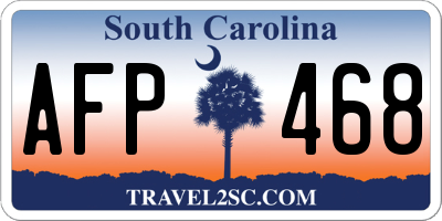 SC license plate AFP468