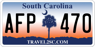 SC license plate AFP470