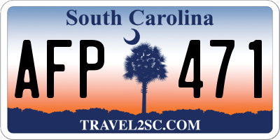 SC license plate AFP471