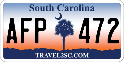 SC license plate AFP472