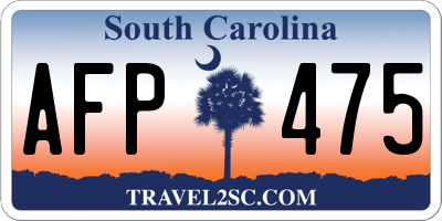 SC license plate AFP475