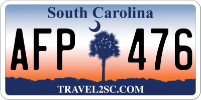 SC license plate AFP476