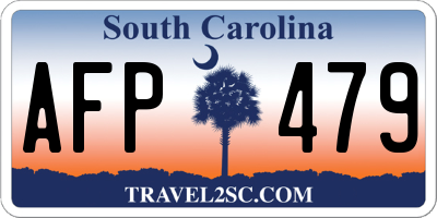 SC license plate AFP479