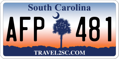 SC license plate AFP481
