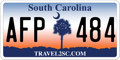 SC license plate AFP484