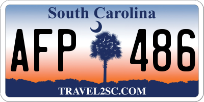 SC license plate AFP486