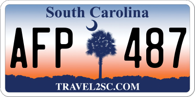 SC license plate AFP487