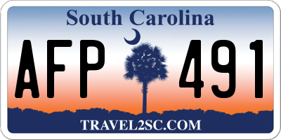 SC license plate AFP491