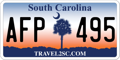 SC license plate AFP495