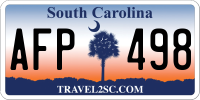 SC license plate AFP498