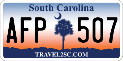 SC license plate AFP507
