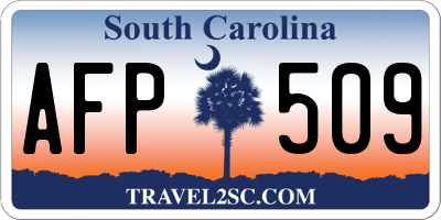 SC license plate AFP509