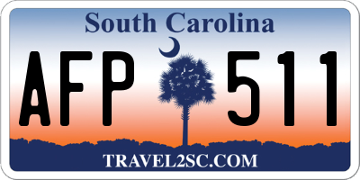 SC license plate AFP511