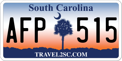SC license plate AFP515