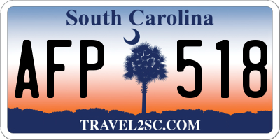 SC license plate AFP518