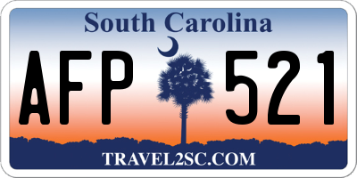 SC license plate AFP521