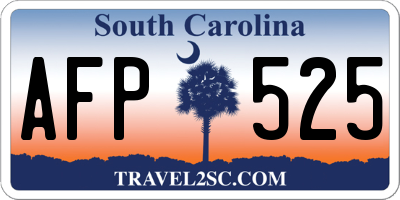 SC license plate AFP525