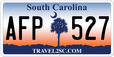SC license plate AFP527