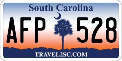 SC license plate AFP528