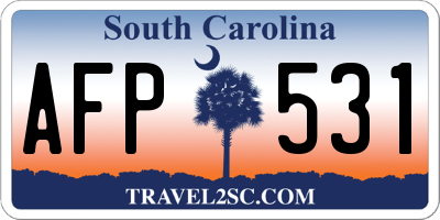 SC license plate AFP531