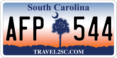 SC license plate AFP544