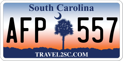 SC license plate AFP557