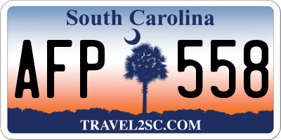 SC license plate AFP558