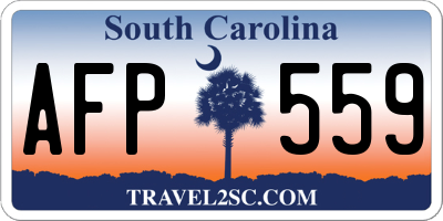 SC license plate AFP559