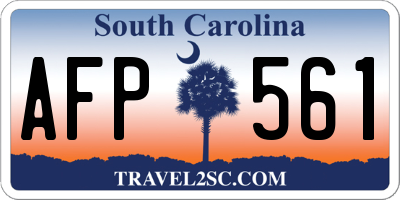 SC license plate AFP561
