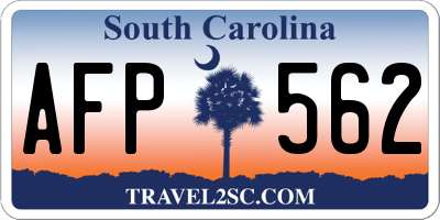SC license plate AFP562