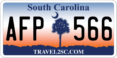 SC license plate AFP566