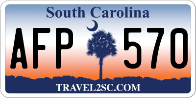 SC license plate AFP570