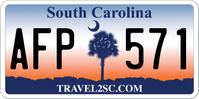 SC license plate AFP571