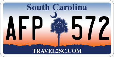 SC license plate AFP572