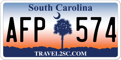 SC license plate AFP574