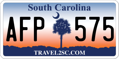 SC license plate AFP575