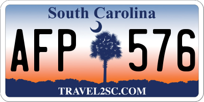 SC license plate AFP576