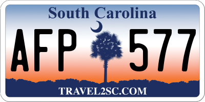 SC license plate AFP577