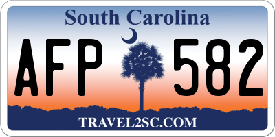 SC license plate AFP582